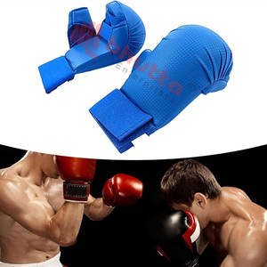 Manoplas de entrenamiento de Karate aprobadas personalizadas Cuero de vaca dorado Diseño de logotipo personalizado de alta calidad Guantes de Karate Entrenamiento de artes marciales - Product Image 4