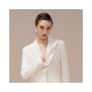 Estilo elegante Bird Of Paradise Bloom Match con Blazer Accesorios de ropa Rayón Spandex Tela tejida Ropa de mujer ANT BLANCA - Product Image 1