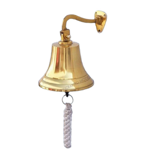 Laiton plaqué personnaliser Laiton suspendu Ship Bell 9" - Product Image 1