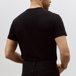 Blank T Shirt T Shirt <b>Tshirts</b> Wholesale Puff Print Logo Plain Cotton American Size O <b>Neck</b> Men <b>High</b> Quality 100 Custom Tees - Product Image 5