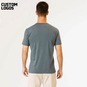 100% Cotton Round Neck T-Shirt Men Breathable Casual Solid Color Bottoming Short Sleeve T Shirt - Product Image 2