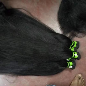 100% Naturel À La Recherche Non Remy Cheveux Humains Double Dessiné En Vrac Machine Droite Vague Cheveux Indiens - Product Image 1