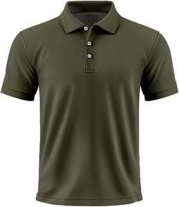 Camiseta de Golf de Diseño Sólido para Hombre, Talla Grande, Transpirable, Estilo Casual de Punto, con Logotipo Personalizable Estampado para Camisa Polo - Product Image 1