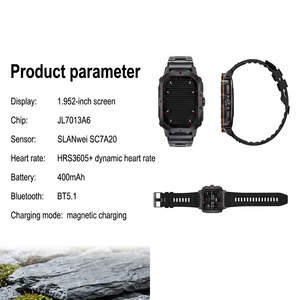 Montre connectée KR AK72 1,95 pouce AMOLED Bluetooth Écran tactile Unisexe Tracker de fitness Moniteur de fréquence cardiaque Résistant à l'eau IP67 - Product Image 4
