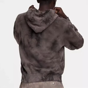 Sweat à capuche épais délavé à l'acide surdimensionné Vintage Stone Washed Rhinestone Cotton Pullover Streetwear pour hommes - Product Image 5