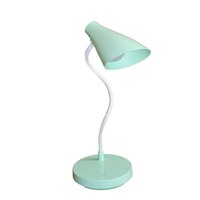 Lampe de table LED rechargeable moderne avec accumulateur blanc/cyan 220V, abat-jour rond, fonction de gradation tactile pour une utilisation en chambre