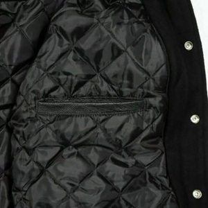 2025 Premium hommes Bomber Letterman vestes longue laine cuir de vachette avec style boutonné et poche décorative - Product Image 5