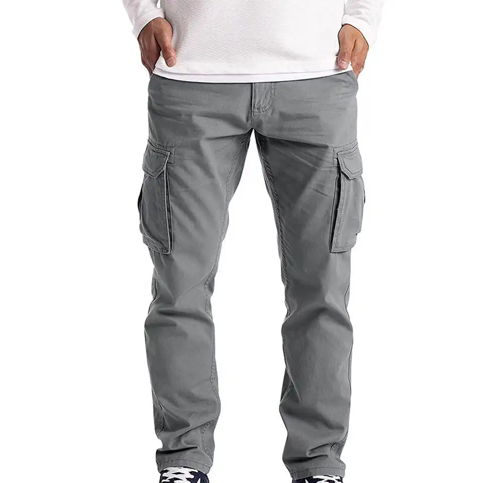 Großhandel Bestseller Solid Color Cargo Pant Benutzer definiertes Logo New Style Streetwear Herren Cargo Pant Zum Verkauf