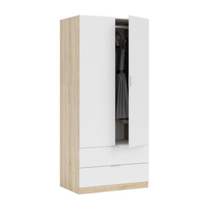 Kit Armario 2 Puertas + 2 Cajones 80x52xh180 Cm Rojo/Blanco - Product Image 1