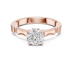 Bague solitaire en or blanc 14 carats avec diamant de laboratoire de 1 carat |   Bague en diamant de style vintage certifiée IGI pour le bureau |   Nouveau diamant - Product Image 4