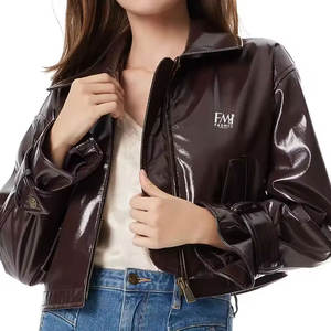 Vêtements en cuir de bonne qualité à la mode Vestes courtes de qualité supérieure Vestes en cuir respirantes pour femmes de taille personnalisée - Product Image 1