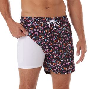Pantalones cortos de verano a la moda para hombre con cordón sólido en la cintura, bañadores, pantalones cortos de playa, aspecto de playa a la moda - Product Image 5