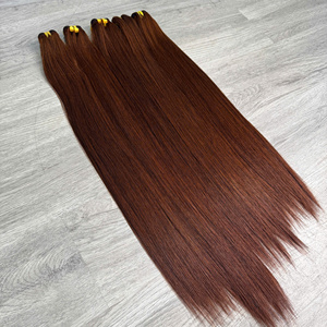LINU Virgin para Encaje Frontal, Doble Trama, Encaje Transparente, Largo, HD, Marrón, Cabello Vietnamita Rizado, 250% de Densidad, Rojizo - Product Image 1
