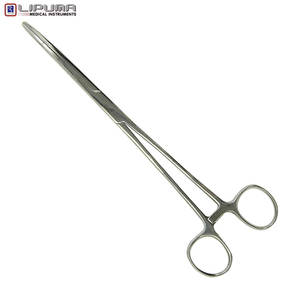 Pinzas quirúrgicas dentales de mano recta Kelly de 10 pulgadas, hemostato de bloqueo Manual para aplicaciones veterinarias, MOL compatible con seguridad - Product Image 1