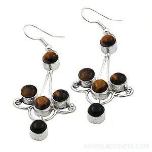 "925 Silver Gold-Plated Drop <b>Earrings</b> for Women Vintage & Cute Style Pearl & <b>Diamond</b> Accents for Weddings & Parties" - Product Image 3