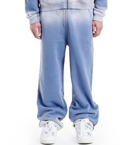 Conjunto Deportivo Personalizado de Estilo Urbano 2026, Sudadera con Capucha y Cremallera con Rayas Deslavadas al Sol y Pantalones Deportivos, Traje Deportivo Lavado al Ácido para Hombre - Product Image 4