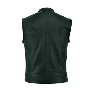Meilleur prix hommes mode respirant grande taille hiver gilet en cuir Design Unique tenue décontracté en gros gilet en cuir de qualité supérieure - Product Image 4