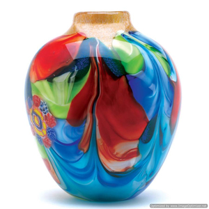Interior Designer Flower <b>Vase</b> Manufacturer Floor Pots and Planters <b>Vases</b> Enameled Design Round Shape Floral Design <b>Set</b> of 2 - Product Image 3