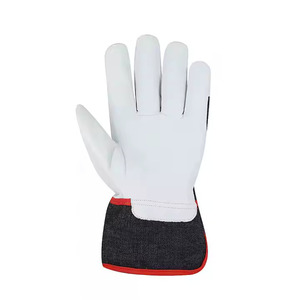 Los mejores guantes de construcción cómodos Material de cuero Estilo liso Protección de trabajo aplicable diaria Guantes de mano - Product Image 6