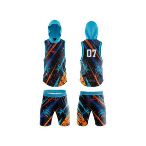 ชุดยูนิฟอร์มอเมริกันฟุตบอล 7v7 แบบระบายอากาศ พิมพ์ลายตามสั่ง พร้อมเสื้อฮู้ดแบบรัดรูป ไซส์ใหญ่ คุณภาพพรีเมียม ผลิตตามแบบ OEM - Product Image 1