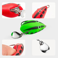 Leurre souple flottant anti-herbe de 4 cm et 5,8 g avec lame rotative, corps creux en PVC, appât de pêche de surface pour le poisson-âne
