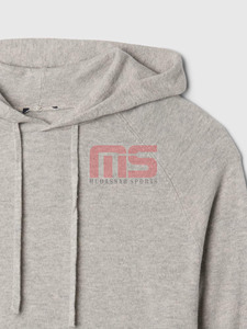 Sudadera con Capucha Gris para Hombre Mudassar Sports, Corte Regular, Tejido de Algodón, Informal, para Otoño, con Logotipo Estampado en la Parte Delantera - Product Image 3