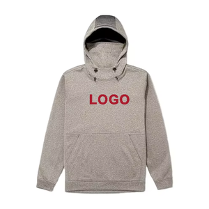 Sudadera con Capucha Gris para Hombre, Corte Regular, Algodón French Terry, Logotipo Estampado en la Parte Delantera, Ropa Casual de Otoño - Product Image 1