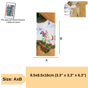 Lampe d'anime, lampe en résine époxy, lampe en résine époxy personnalisée, lampe en bois et résine, veilleuse personnalisée, cadeau fait main, cadeau de Noël - Product Image 4