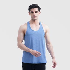 OEM Custom Logo Men's Sport Fitness Tank Top Sleeveless Cotton <b>Vest</b> for Bodybuilding and Gym Running - Product Image 6