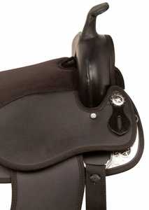 Sillín de caballo occidental sintético Premium de alta calidad, cuero genuino duradero con características en inglés, sillín de carrera para montar a caballo - Product Image 2