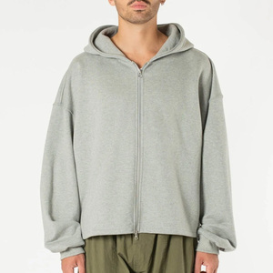 Sweat à capuche Streetwear d'hiver 100% coton épais pour hommes, coupe régulière, double couche, manches longues, impression numérique solide - Product Image 5