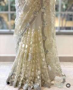 Blusa de Diseño Exclusivo en Organza, Estilo Indio, para Bodas, Fiestas y Eventos - Product Image 5