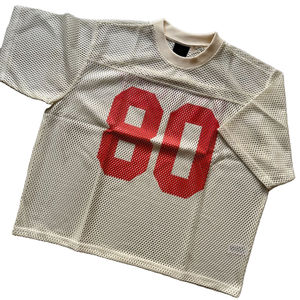 2025 uniforme de rugby americano de alta calidad para hombres, Camiseta de algodón 100% de malla transpirable para hombres, estampado holgado - Product Image 3