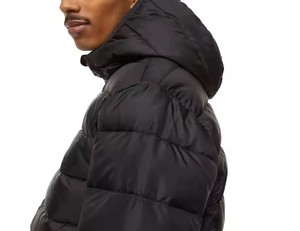 Veste matelassée d'hiver personnalisée pour hommes de grande taille Veste matelassée en coton avec logo gaufré au tarif de gros - Product Image 2