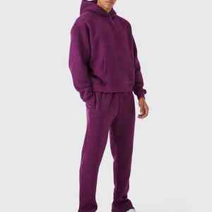 New 2026 High Quality Joggers Sweat suits Blank <b>Sweatpants</b> and Hoodies Sets for Men Custom 100% Cotton <b>Oversized</b> Tracksuit - Product Image 2