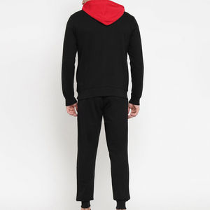 Ensemble de survêtement pour homme respirant à capuche pour l'hiver - Vêtements de sport élégants, légers, 100% coton, tenue d'entraînement - Product Image 3