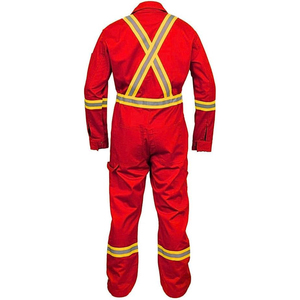 Combinaison de travail en polyester haute visibilité, combinaison de sécurité réfléchissante, combinaison industrielle haute visibilité, certifiée Oeko-Tex pour la construction - Product Image 4