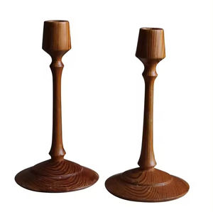 Juego de 4 candelabros para decoración de iluminación navideña, calidad de exportación, Color negro, venta al por mayor, candelabros de madera hechos a mano - Product Image 3