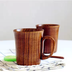 Grande tasse en bois de qualité supérieure avec poignée en bois pour lave-vaisselle Style incroyable pour la maison par l'artisanat en croissant - Product Image 6