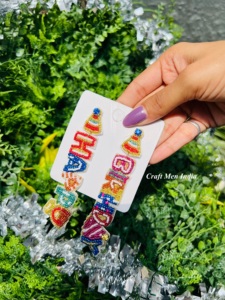 Pendientes de tuerca hechos a mano personalizados con cuentas de cristal diseño único en forma de letra perla piedra principal regalos de cumpleaños de moda para niñas - Product Image 3