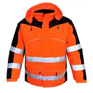 Harga pabrik eceran disesuaikan jaket pekerja Hi Vis jaket keselamatan konstruksi pakaian kerja jaket reflektif di 600D-Cordura bahan