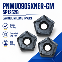 Plaquettes de fraisage en carbure PNMU0905XNER-GM SP1252B pour fraisage frontal CNC et fraisage général