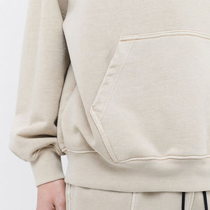 Vente en gros de sweats à capuche épais et surdimensionnés unisexe avec logo personnalisé ensemble pull à capuche en molleton épais pour hommes - Product Image 4