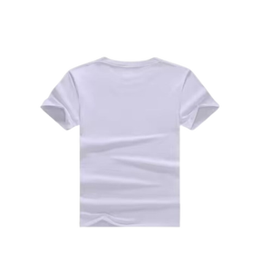 T-shirt en coton blanc uni pour homme, manches courtes, col rond, coupe ajustée, jersey décontracté, motif lettres, tissu peigné, séchage rapide - Product Image 2