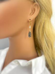 Aros de Plata de Ley 925 con Topacio, Estilo Vintage, de Alta Calidad, Joyería para Bodas a Bajo Costo - Product Image 3
