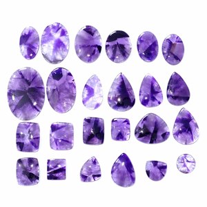 Cabochon d'améthyste naturelle de haute qualité pierre précieuse Quartz lisse mélange forme taille libre pour la fabrication de bijoux fins - Product Image 2