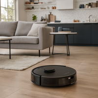 Aspirateur robot contrôlé par application avec navigation LDS SLAM, fonction humide et sèche, nettoyage automatique pour usage domestique et garage