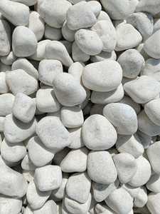 Pierre de galets de marbre rond blanc d'excellente qualité pour le pavage disponible au prix d'exportation du fournisseur indien - Product Image 2