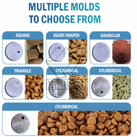 Machine extrudeuse d'aliments pour poissons 220V, machine à fabriquer des granulés d'aliments aquatiques, équipement d'extrusion d'aliments pour animaux de compagnie pour les petites fermes et les usines d'aliments pour animaux