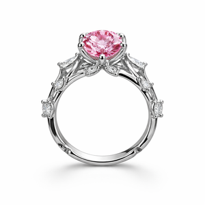 Anillo de Compromiso SHREYA DIAM Romántico con Moissanita Rosa, Chapado en Oro Rosa, Plata 925, Corte Portugués, para Mujer - Product Image 3